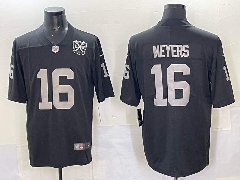 Men Oakland Raiders #16 Meyers Black Nike 2025 Limited NFL Jersey 002